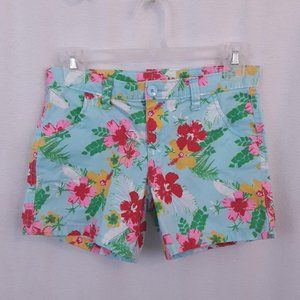 Faded Glory girls shorts Size 12 Multi color Floral Stretch